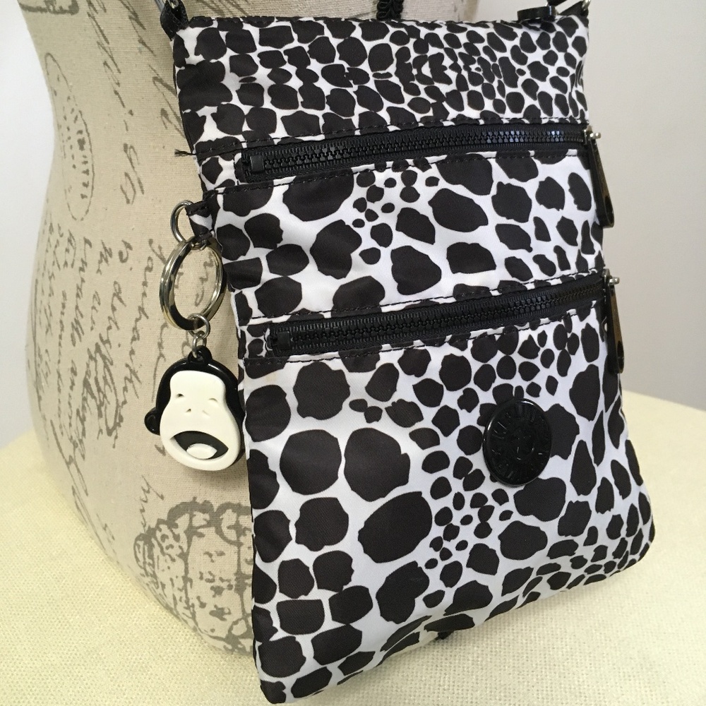 Kipling Mini Crossbody Bag Animal Print Cream/Black